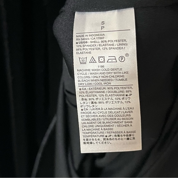 Banana Republic Black Velvet Faux Wrap Mini Dress Size Small - Picture 7 of 9